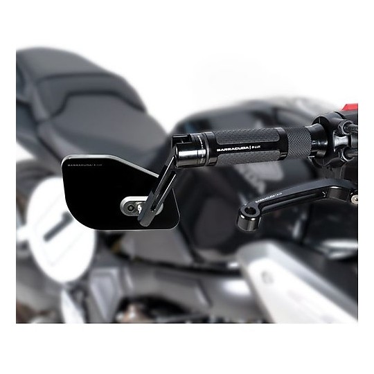 Specchietti Moto Omologati Barracuda SKIN-Z BAR END B-Lux Nero Vendita  Online 