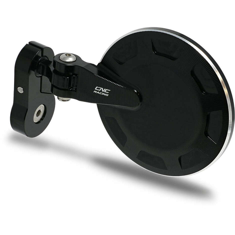 Specchio bar-end Rocket MR702 - sinistro BICOLOR CNC Racing Nero Argento