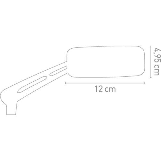 Specchio Retrovisore Moto Chaft Softy Mx Bianco Singolo Reversibile