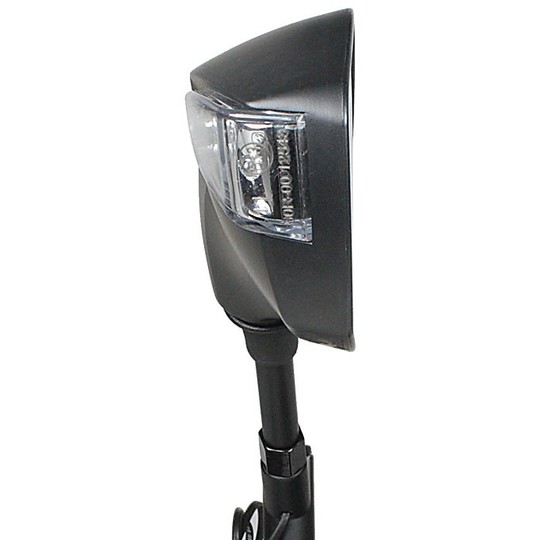 Specchio Retrovisore Singolo Moto Omologato Chaft Modello Shine Nero Con Freccia Integrata Sinistro