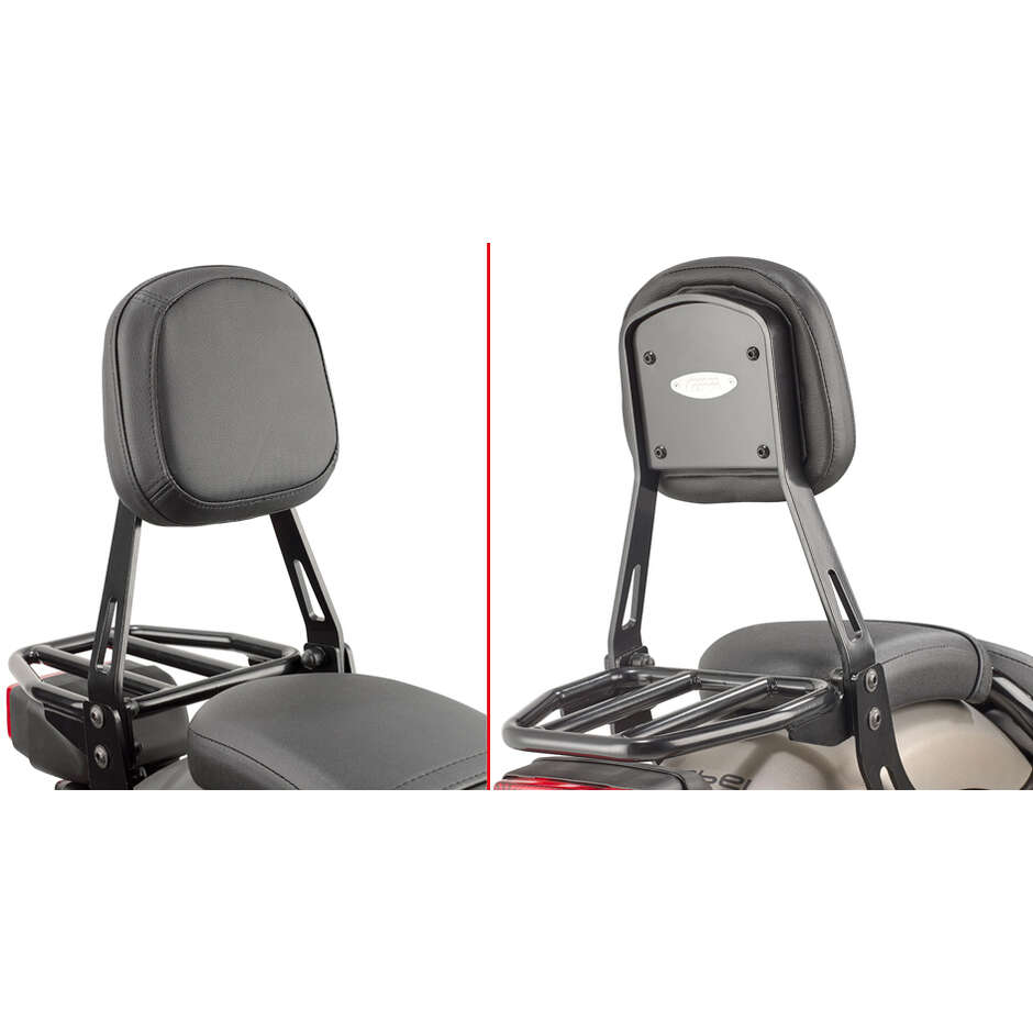 Specific black backrest with Givi TS1160B luggage rack for HONDA CMX 500 Rebel (17 > 26)
