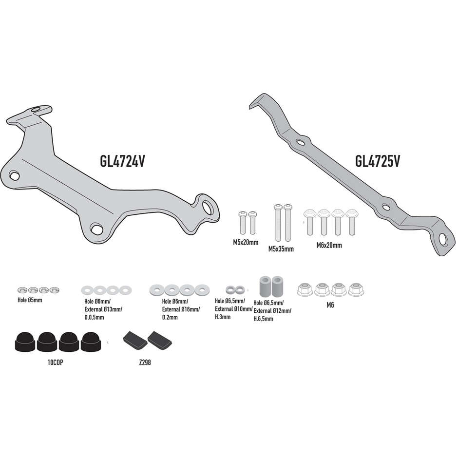 Specific fitting kit for 5139S Givi A5139A For BMW F 900 R (20 > 24)