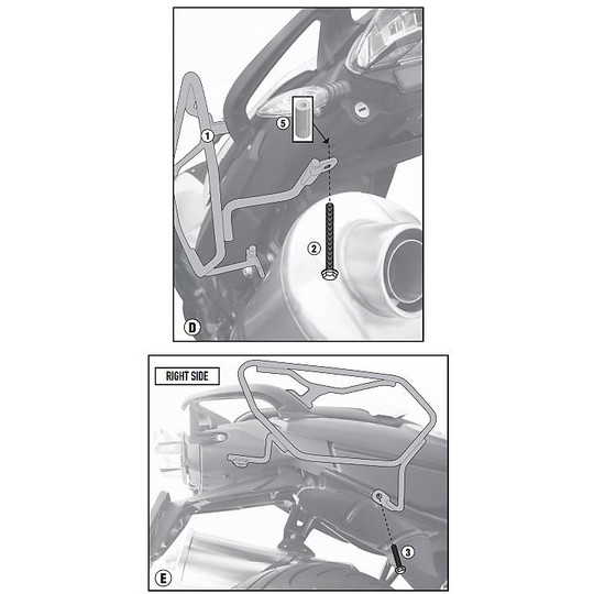Specific frames for BMW F 800R To Side Bags EasyLock Givi-Kappa