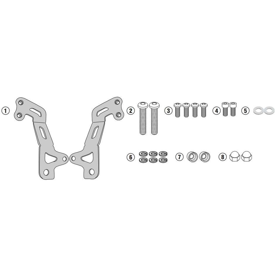 Specific Mounting Kit for 100ALBK, 140AK, 140SK Kappa AL9051AK For ROYAL ENFIELD INTERCEPTOR 650 (19-25); CONTINENTAL GT 650 (20-25)