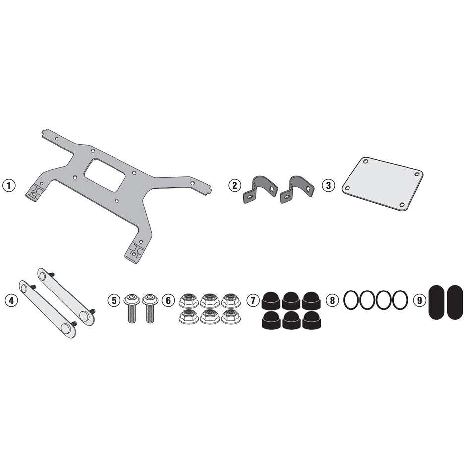 Specific mounting kit for fixing the KS250 Tool Box on the KLO1178MK, KLO1178CAM, KLO1178N Kappa KTL1178KIT side case holder For HONDA CRF1100L Africa Twin (24-25); CRF1100L Africa Twin Adventure Sports (20-25)