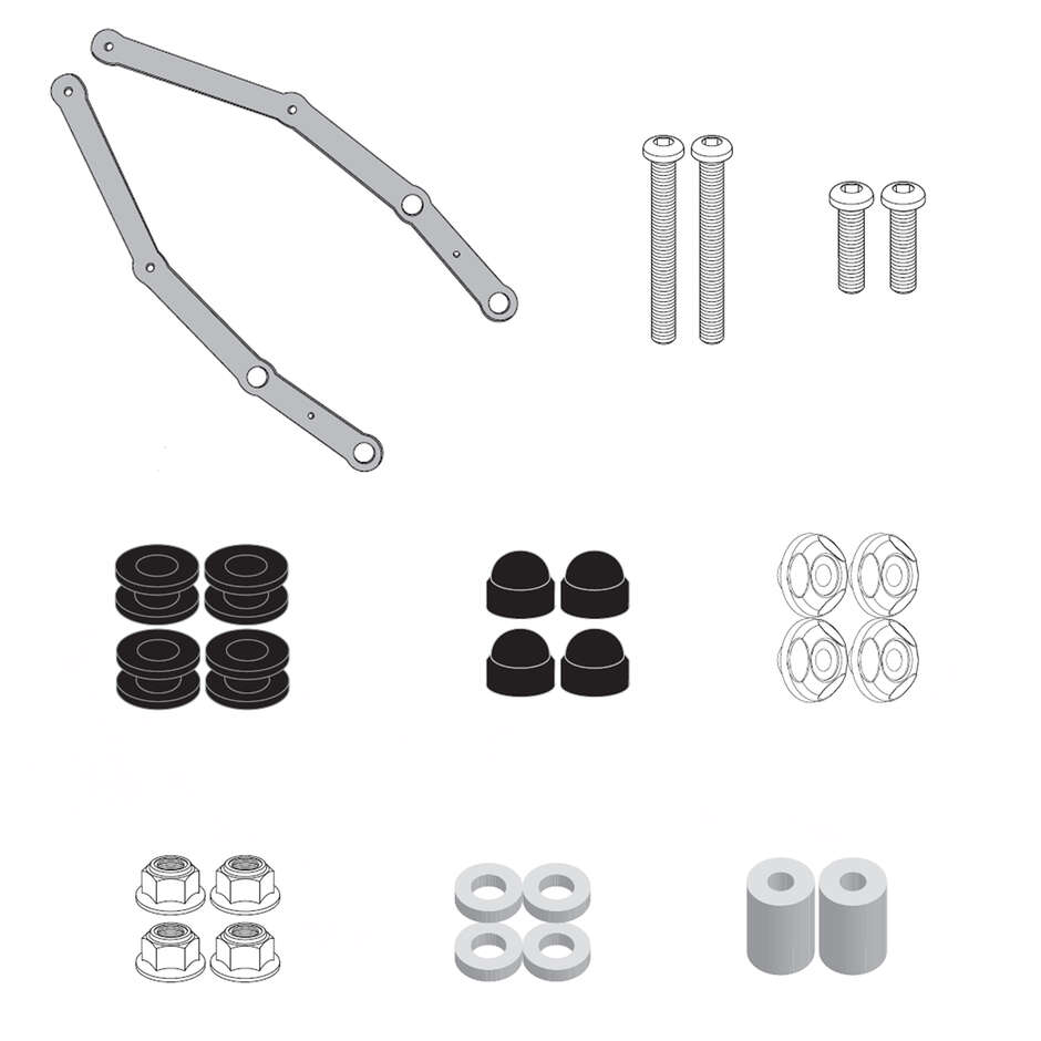 Specific mounting kit for Givi D9267KIT windshield or fairing for VOGE SR1 125 (23 > 26)