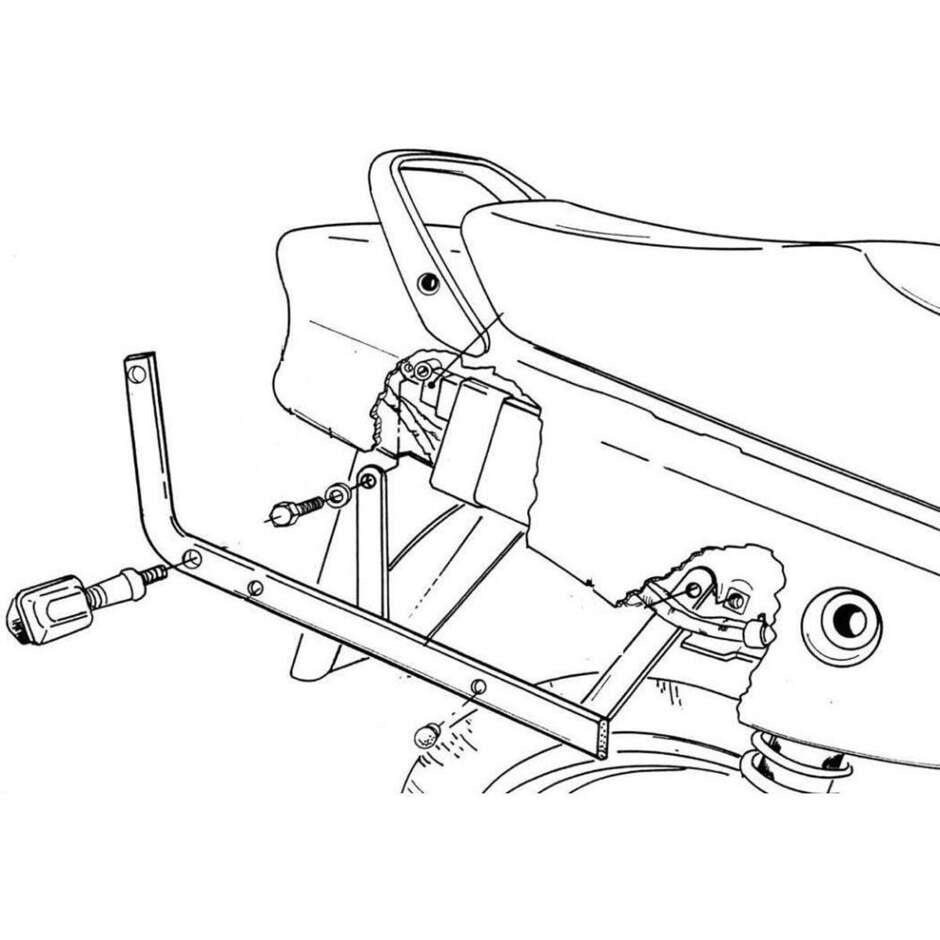 Spezieller Gepäckträger für MONOKEY® oder MONOLOCK® Kappa K2500 Topcase für HONDA CB 500 / S (97-05)