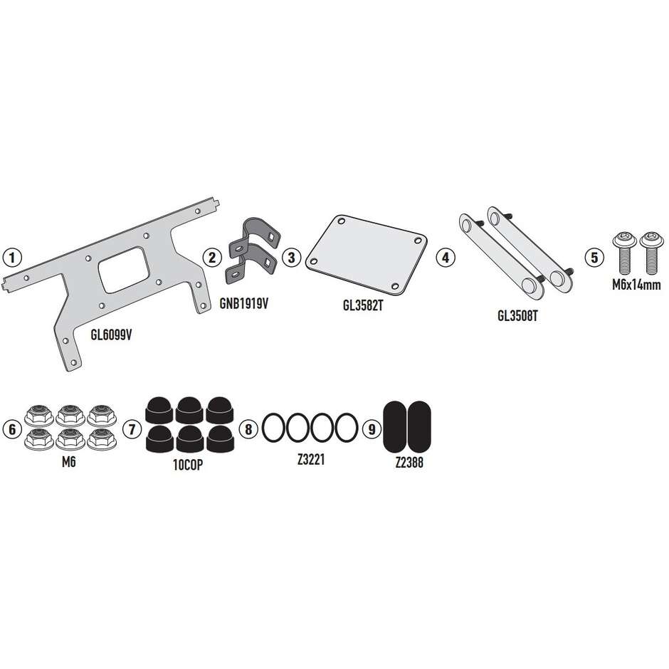 Spezieller Montagesatz zur Befestigung der S250 Werkzeugbox am Seitenkofferhalter KLOS2145CAM Kappa KTL2165KIT für YAMAHA TENERE 700 (19-24)
