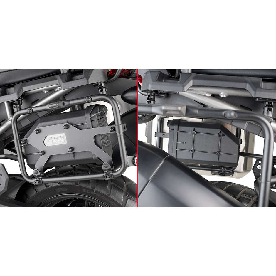Spezieller Montagesatz zur Befestigung der S250 Werkzeugbox an den Seitenkofferhaltern PLO8400MK und PLO8400CAM Givi TL8400KIT Für HARLEY DAVIDSON Pan America 1250 (21 > 26); YAMAHA Tracer 9 / Tracer 9 GT / Tracer 9 GT+ (21-24)