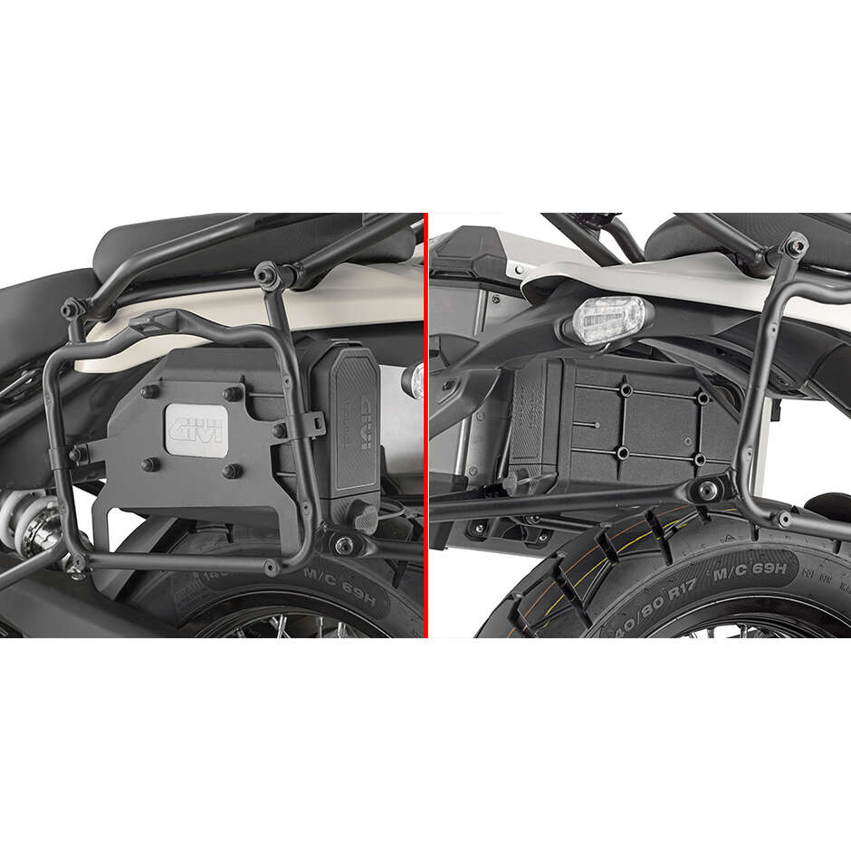 Spezieller Montagesatz zur Befestigung der Werkzeugbox S250 am Seitenkofferhalter PL9059 Givi TL9059KIT für ROYAL ENFIELD Himalayan 450 (24-26)