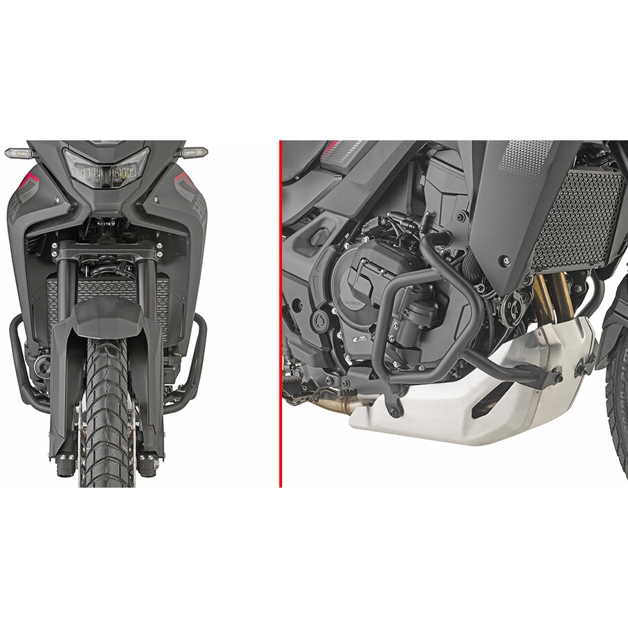 Spezieller schwarzer Rohrmotorschutz Givi TN1222 für HONDA XL 750 TRANSALP E-Kupplung (26)