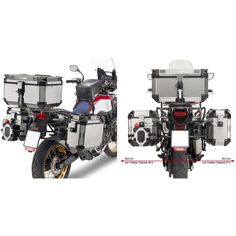 Spezieller Seitenkofferhalter für MONOKEY CAM-SIDE Trekker Outback Givi PL1144CAM Koffer für HONDA CRF1000L Africa Twin (16 > 17)