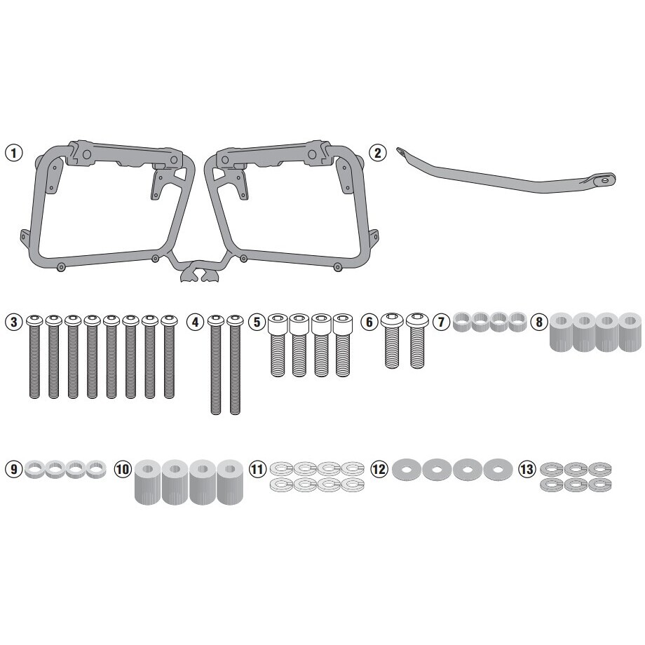 Spezieller Seitenkofferhalter für MONOKEY® CAM-SIDE Koffer Kappa KL3112CAM Für SUZUKI DL 650 V-Strom (17 > 24)