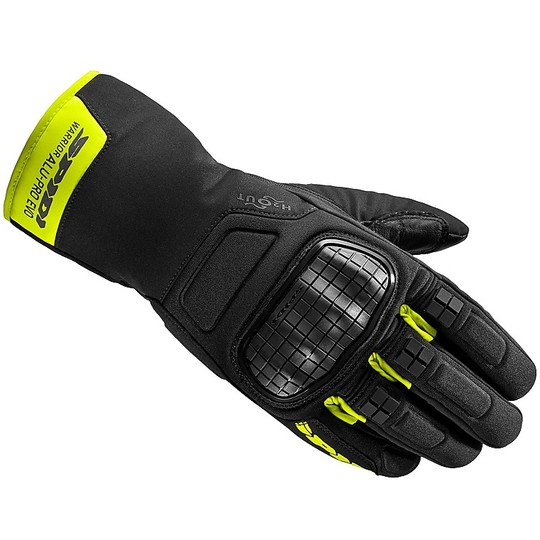 Spidi ALU-PRO EVO CE Touring Fabric Motorcycle Gloves Black Yellow