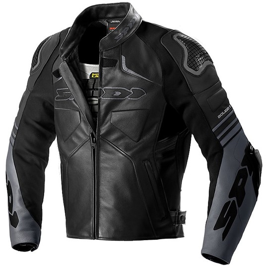Spidi BOLIDE Black Sports Leather Motorcycle Jacket