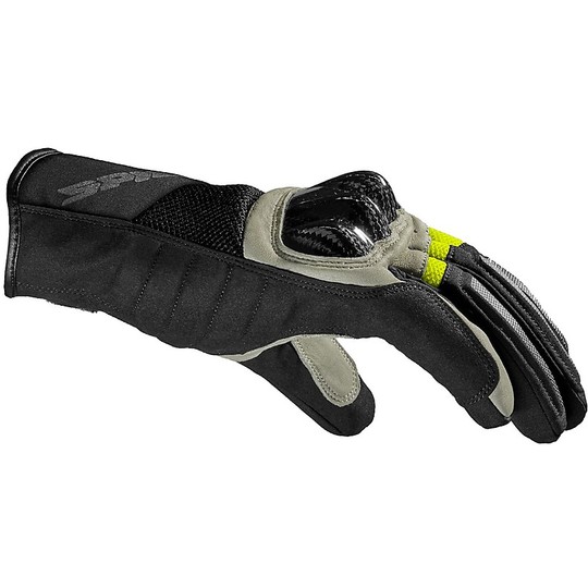 Spidi BORA Touring Fabric Motorcycle Gloves Black Yellow