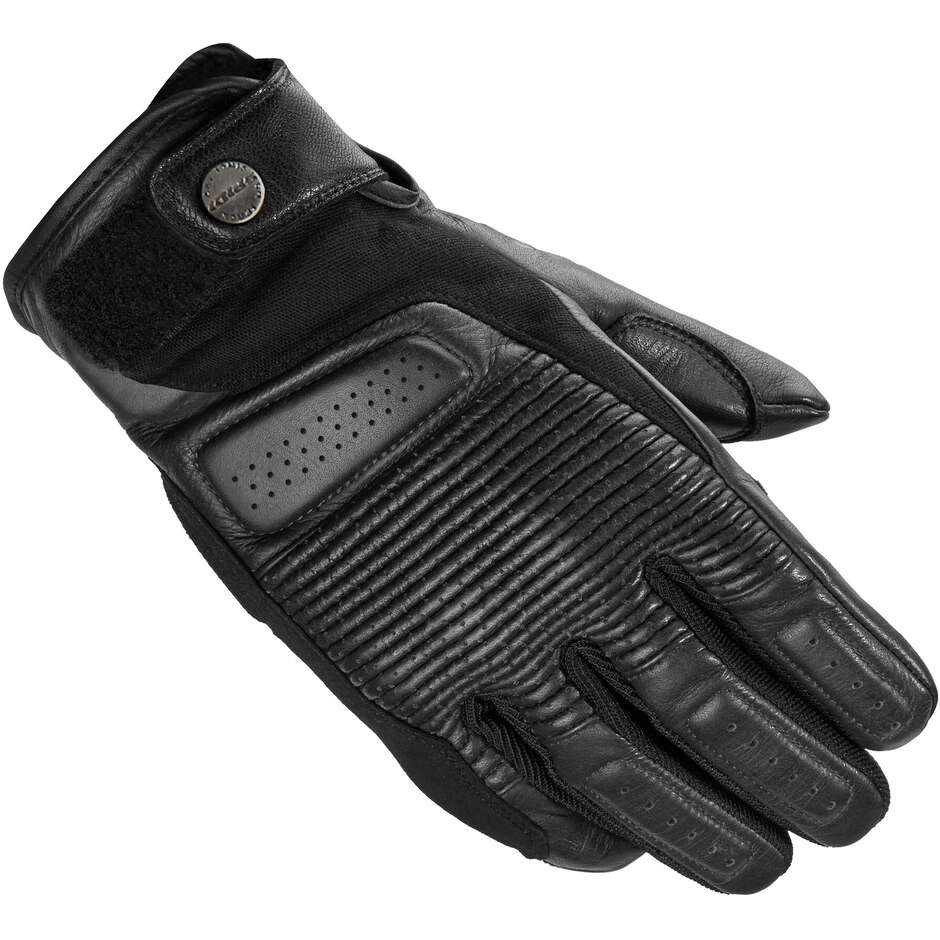 Spidi CLUBBER GLOVE Black Leather Motorcycle Gloves