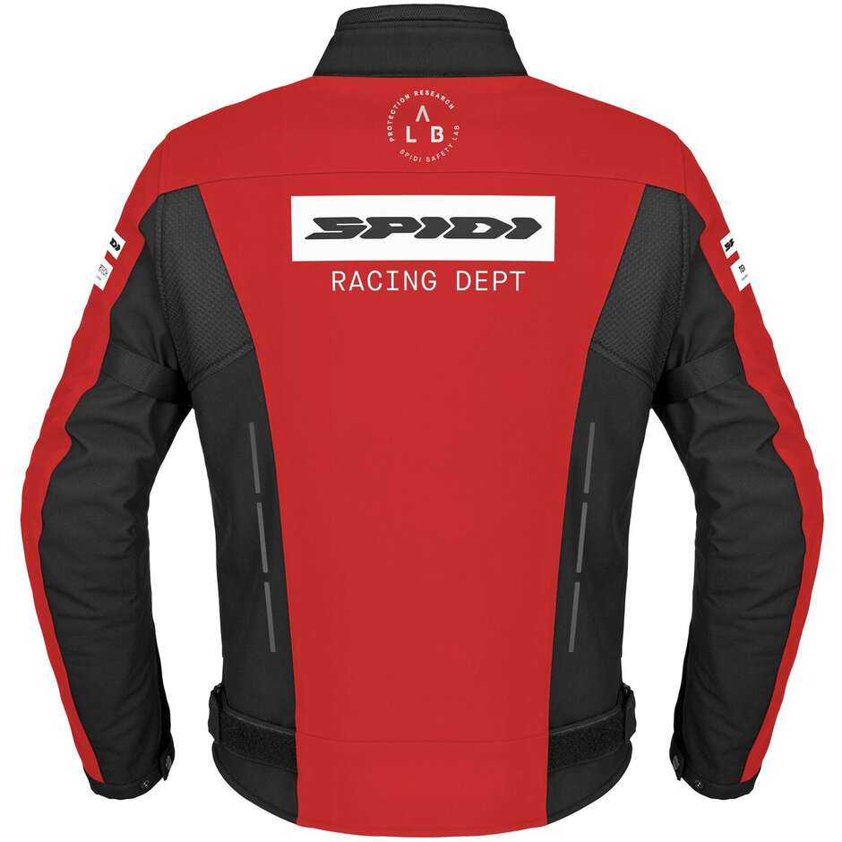 Spidi CORSA TEX Rot Schwarz Stoff Motorradjacken