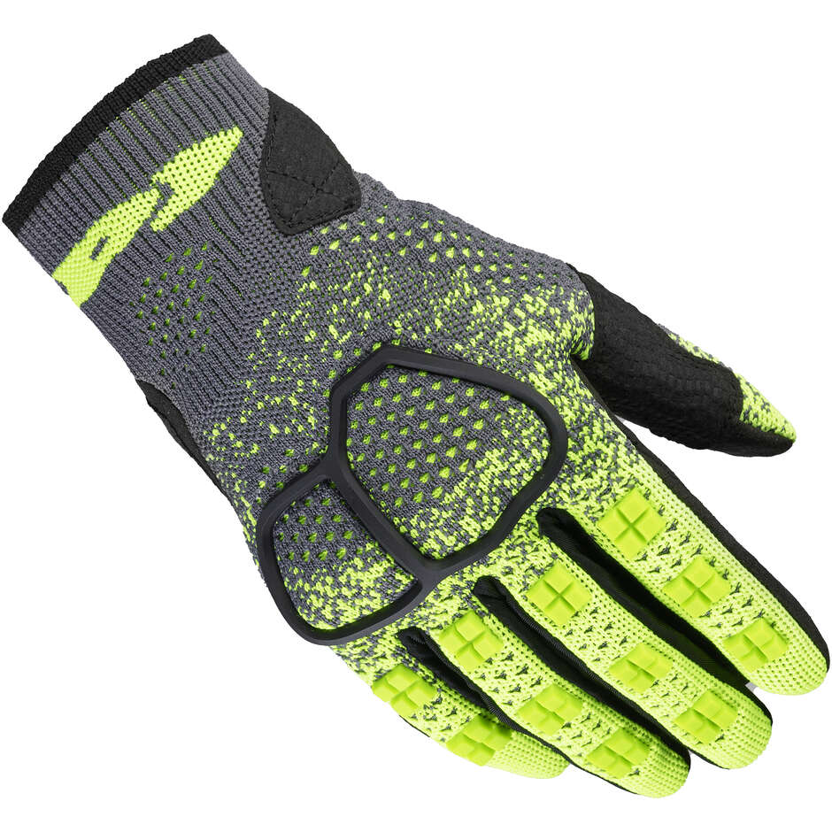 Spidi CROSS KNIT Summer Motorcycle Gloves Fluo Yellow