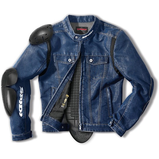 Spidi Denim Motorcycle Jacket FURIOUS JACKET Blue