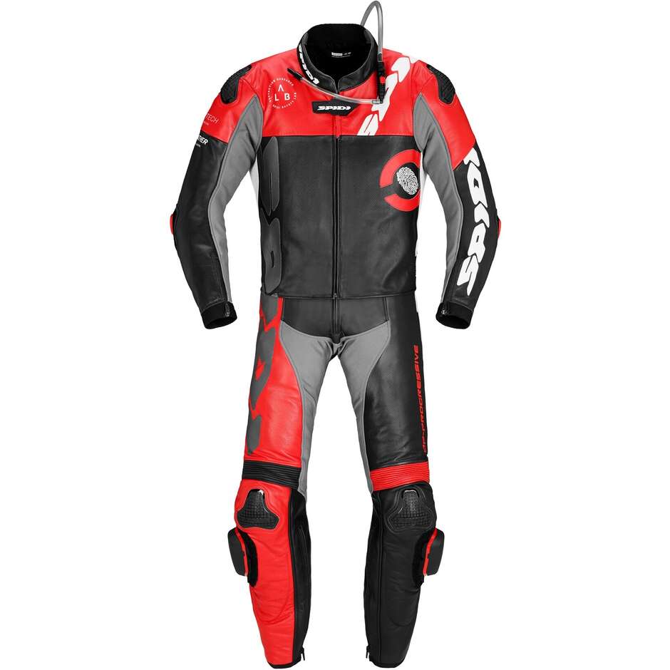 Spidi DP-PROGRESSIVE TOUR Divisible Motorcycle Suit. Red