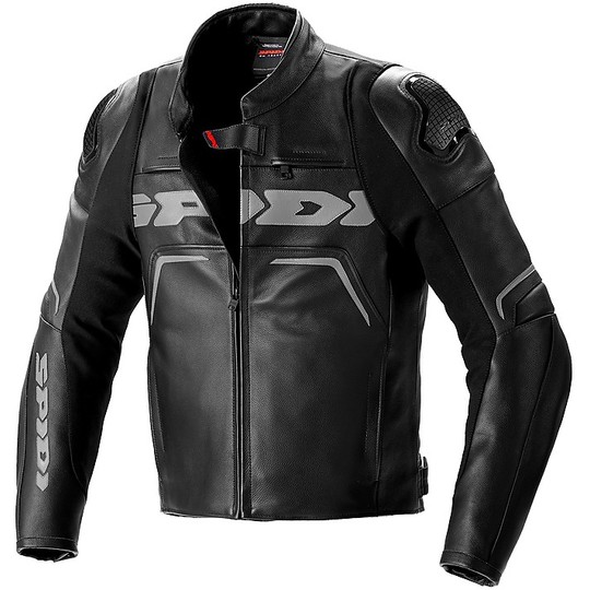 Spidi EVORIDER 2 Black Sporty Motorcycle Leather Jacket