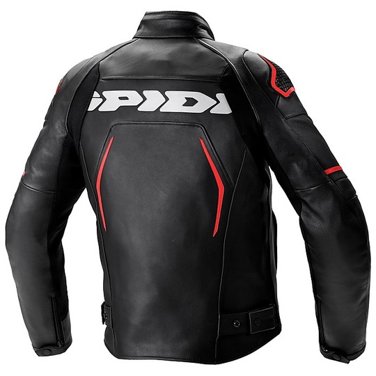 Spidi EVORIDER 2 Sports Leather Motorcycle Jacket Black Red