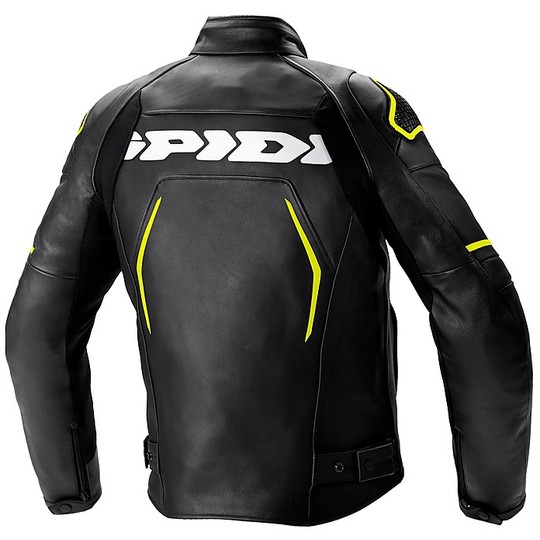 Spidi EVORIDER 2 Sports Leather Motorcycle Jacket Black Yellow