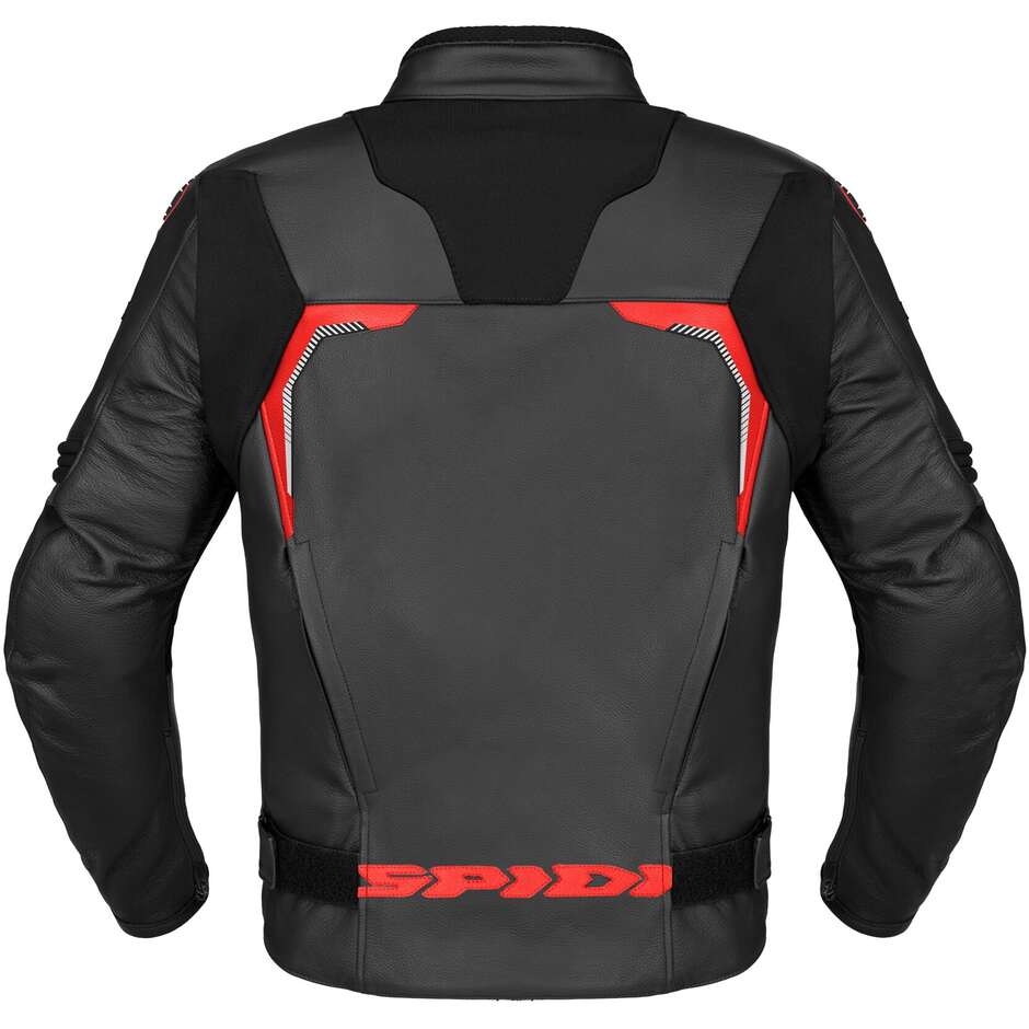 Spidi EVORIDER 3 Red Leather Motorcycle Jacket