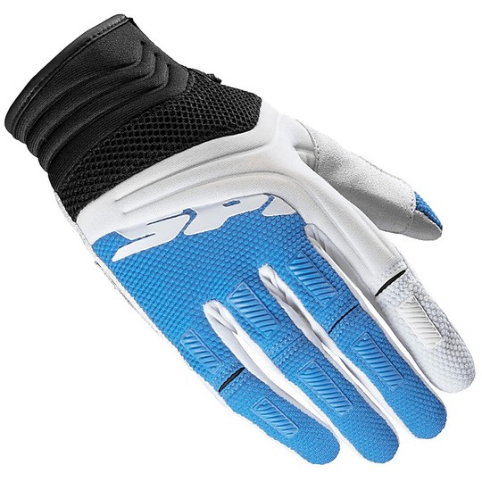 Spidi Fabric Motorcycle Gloves MAGA-X LADY Black White Light Blue