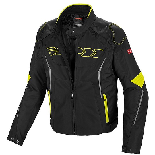 Spidi Fabric Motorcycle Jacket TRONIK TEX Black Yellow Fluo