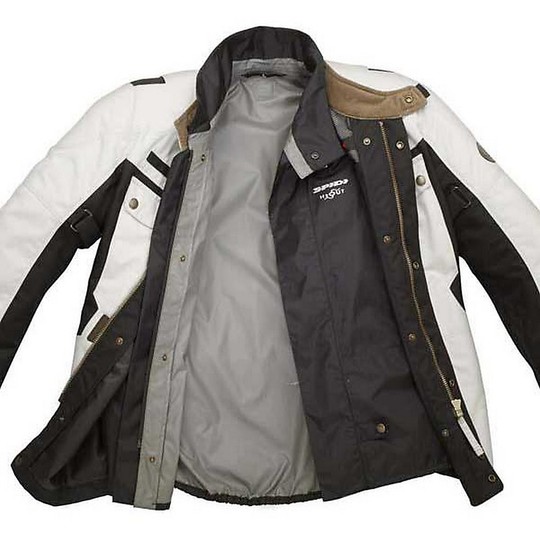 Spidi Fabric Motorcycle Jacket WORKER H2Out Ivory Black