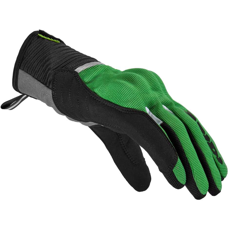 Spidi FLASH CE Motorcycle Gloves Black Green Kawasaki