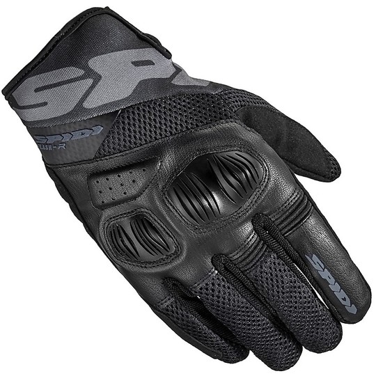 Spidi FLASH-R EVO Summer Fabric Motorcycle Gloves Black