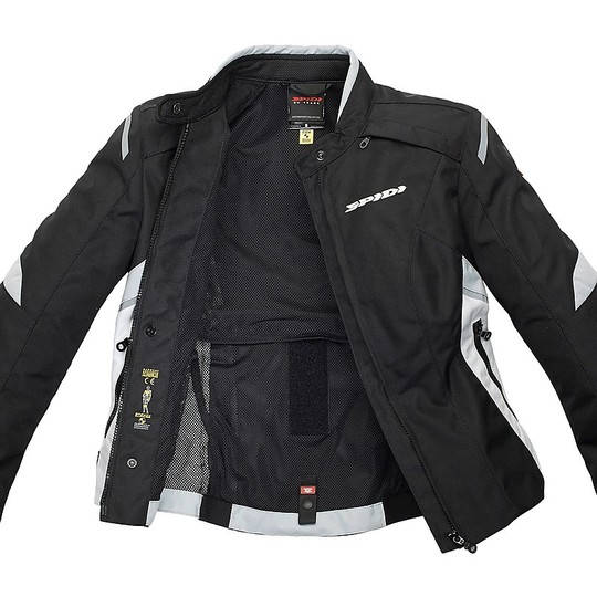 Spidi FLASH TEX Lady Women's Motorcycle Jacket In Black Fabric