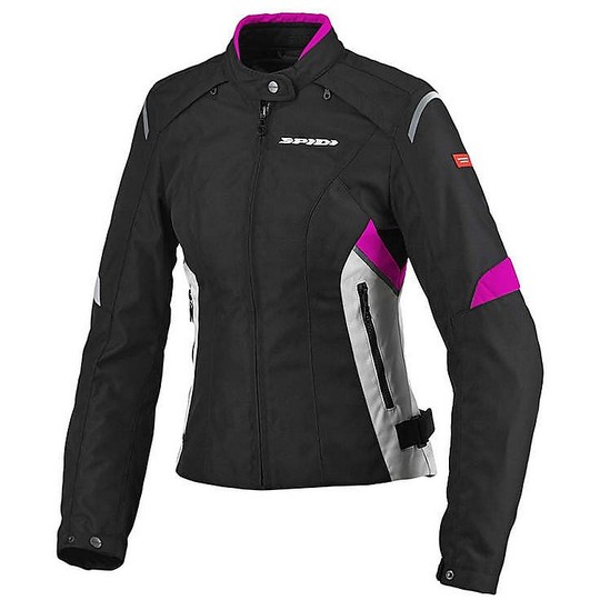 Spidi FLASH TEX Lady Women's Motorcycle Jacket In Sport Fabric Black Pink