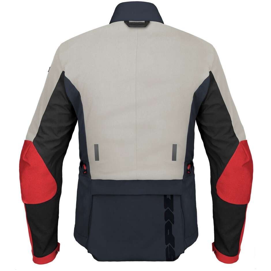 Spidi FRONTIER JACKET Stoff Motorradjacken Eisblau Rot