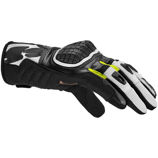 Spidi G-WARRIOR CE Fabric Motorcycle Gloves White Black