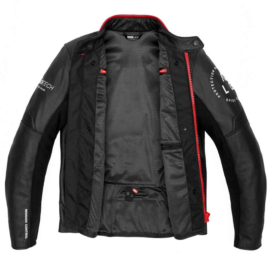 Spidi GENESIS Red Leather Motorcycle Jacket