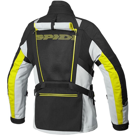 Spidi H2Out ALLROAD 3 Layers Touring Motorcycle Jacket Black Yellow Fluo