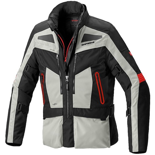 Spidi H2Out CE Touring Motorcycle Jacket VOYAGER EVO Ice Red