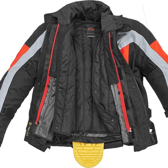 Spidi H2Out CE Touring Motorradjacke VOYAGER EVO Ice Red Fluo