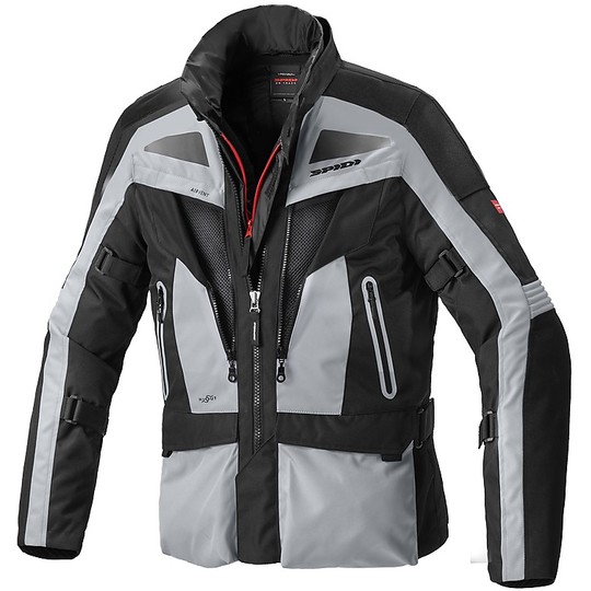 Spidi H2Out VOYAGER EVO CE Touring Motorcycle Jacket Gray Black