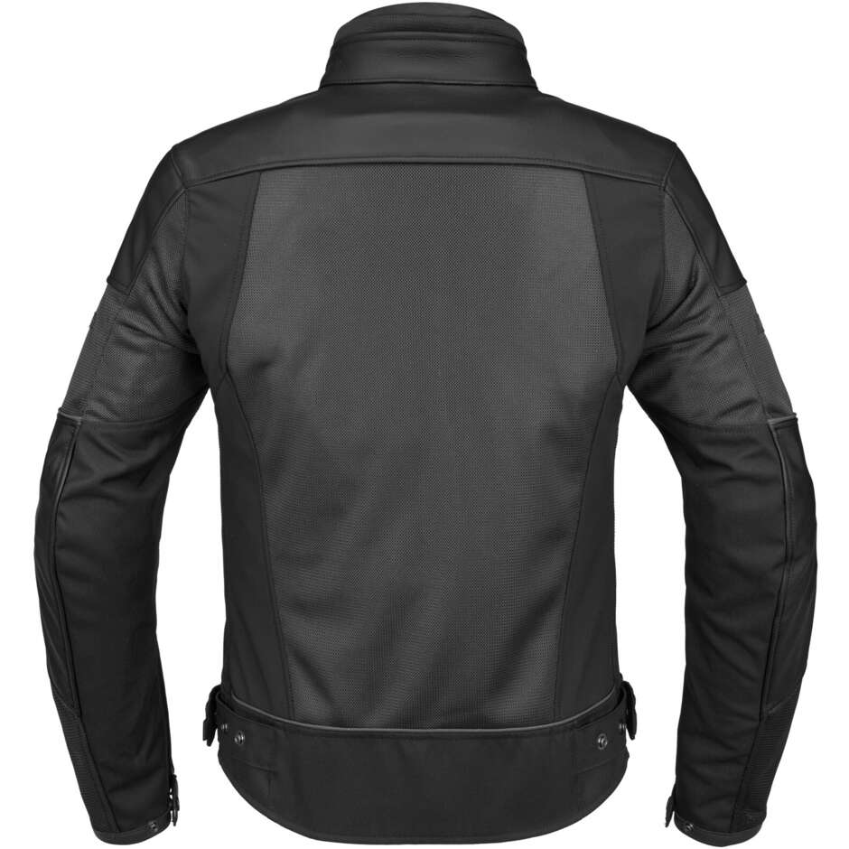 Spidi INTERSECTION H2OUT Schwarze Leder-Motorradjacke