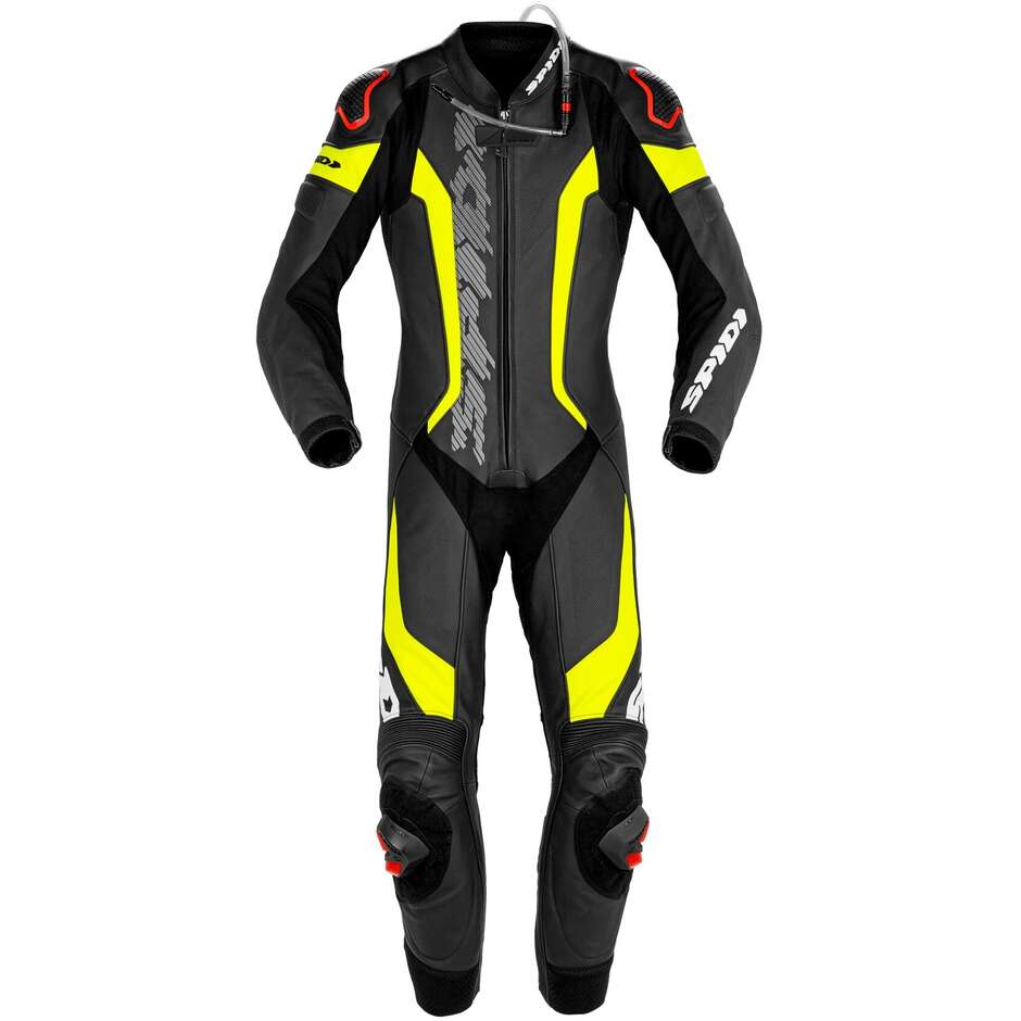 Spidi LASER PRO PERFORATED Internal Motorcycle Suit Black Yellow Fluo