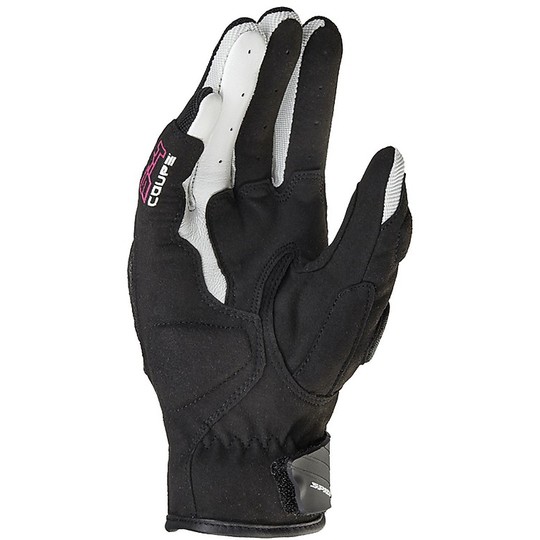 Spidi Leather Motorcycle Gloves S-4 LADY Black White