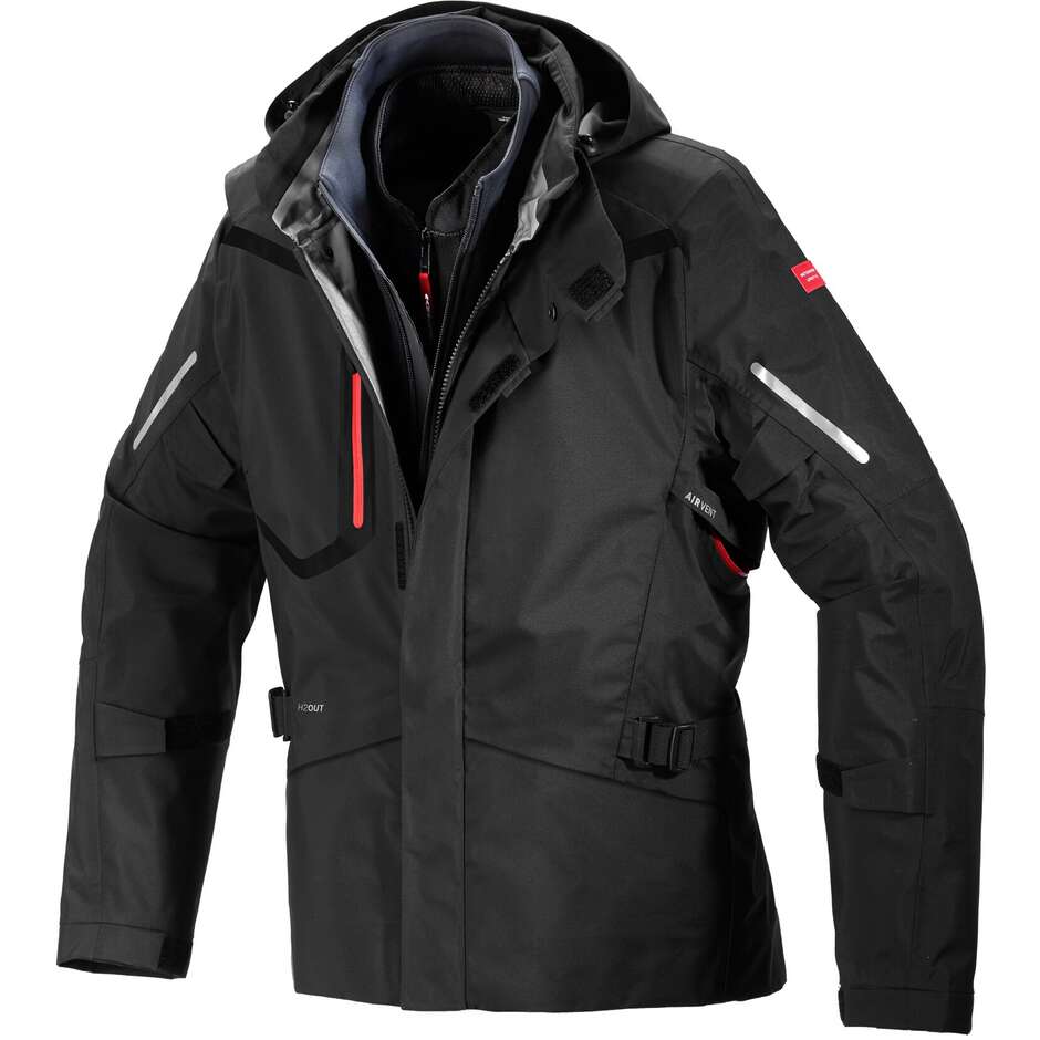 Spidi MISSION-T JACKE Schwarze Motorradjacke