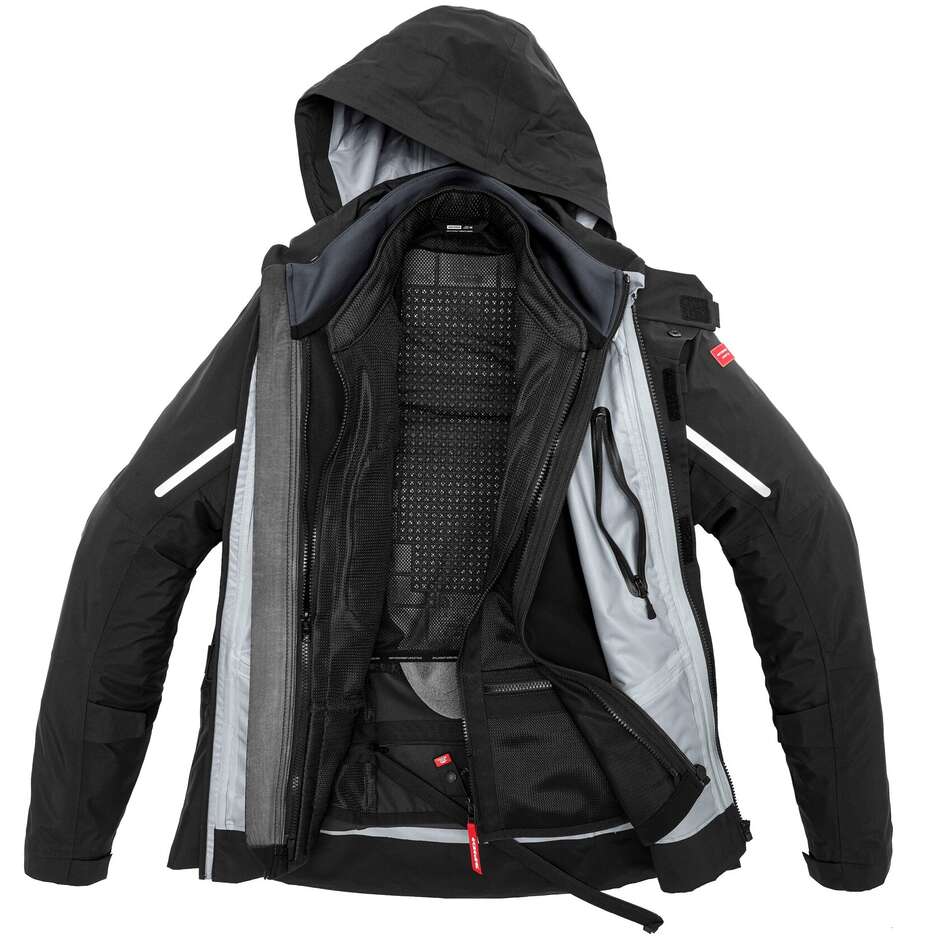 Spidi MISSION-T JACKE Schwarze Motorradjacke