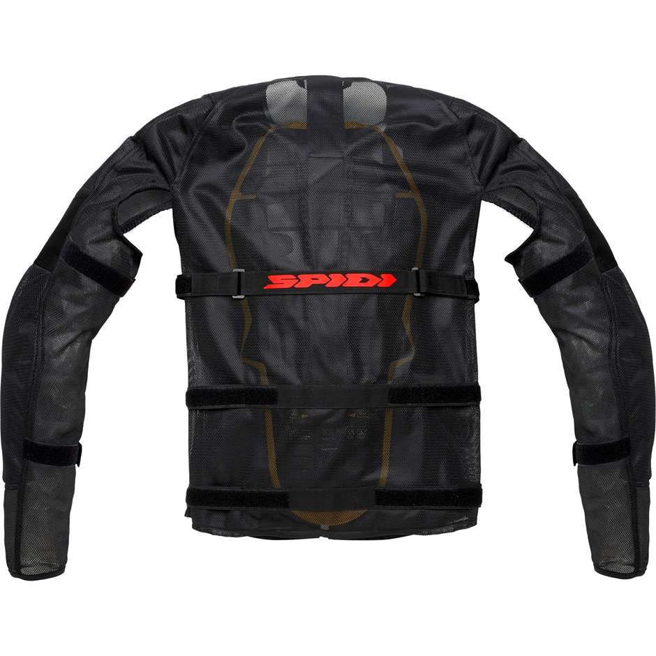 Spidi Motorcycle Jacket Perforated Fabric AIRTECH ARMOR Black