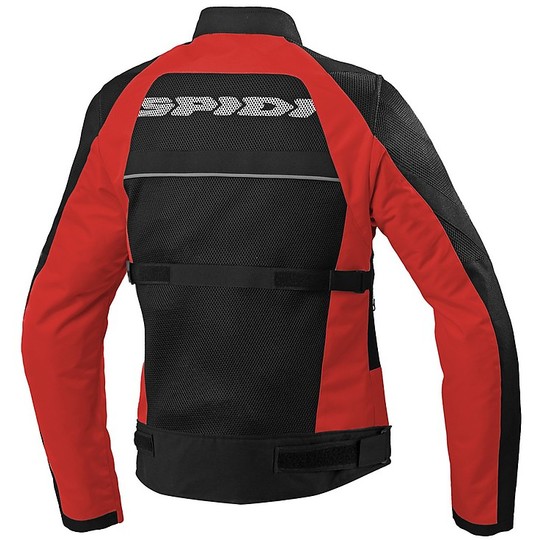 Spidi NETSTREAM Perforated Fabric Motorcycle Jacket Noir Rouge